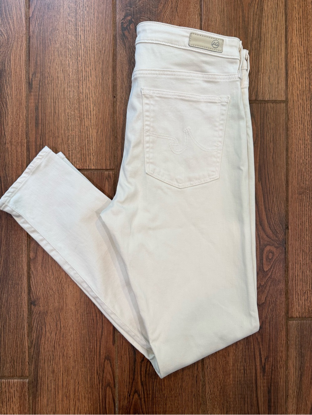 Ag Adriano Goldschmied Off-White Skinny Jeans 30R